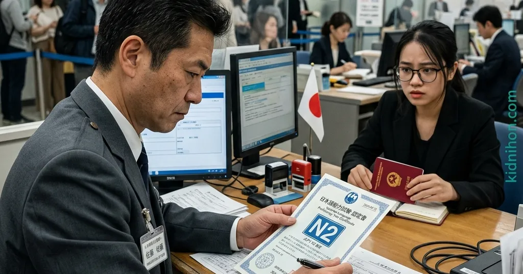NÓNG: Từ 15/04/2026 Bắt Buộc Nộp Bằng N2 Xin Visa Kỹ sư Nhật Bản (技人国) | Cập nhật mới nhất từ Nyukan